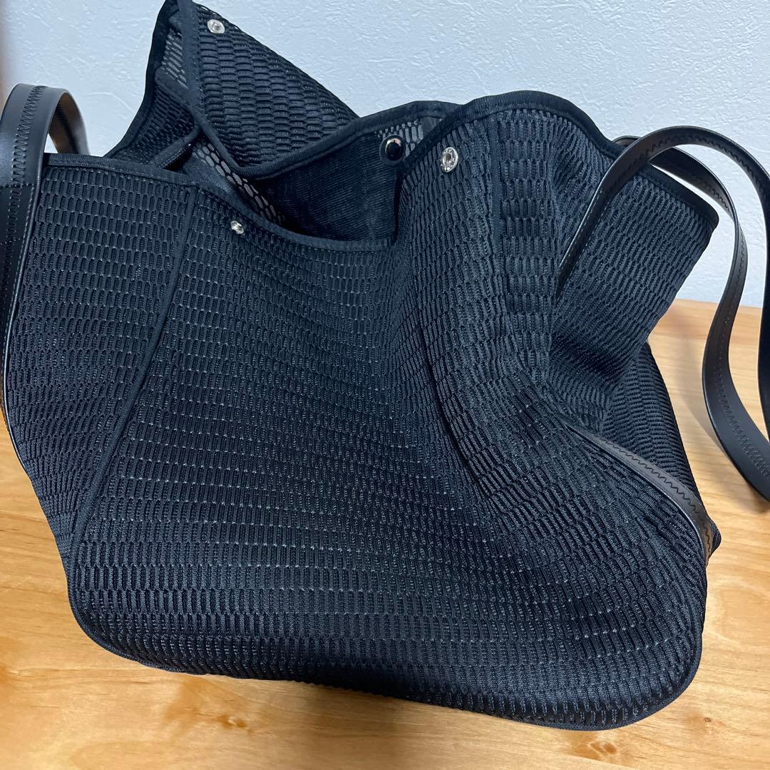 qbag paris メッシュ ブラック l マザーズバッグ　トートバッグ