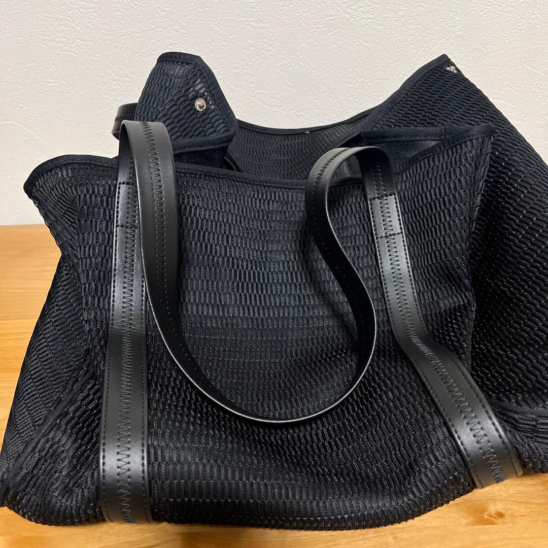 qbag paris メッシュ ブラック l マザーズバッグ　トートバッグ