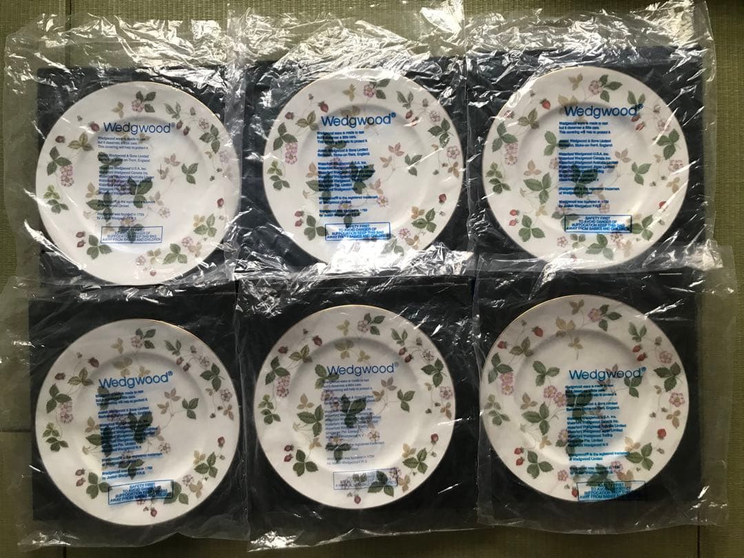 黒壺　ウェッジウッド　ワイルドストロベリー　大皿　プレート　6枚