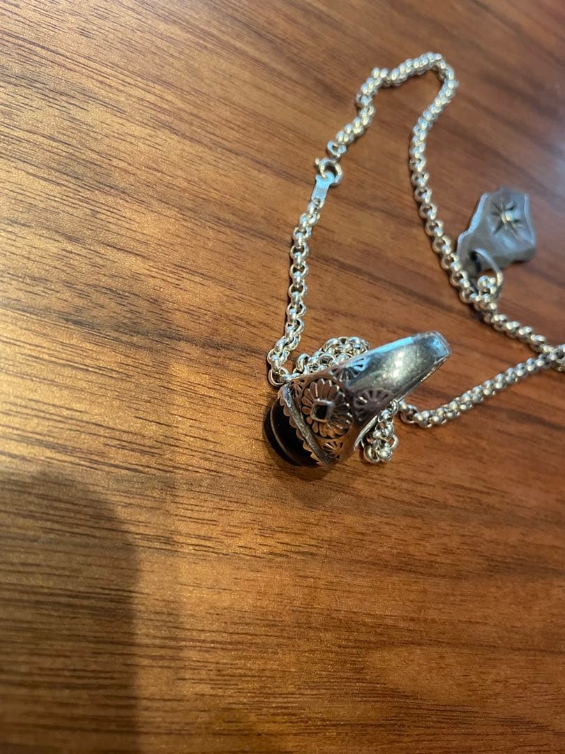 BIG HAND太陽刻印&バッファロースカル&オニキスリング　ネックレス