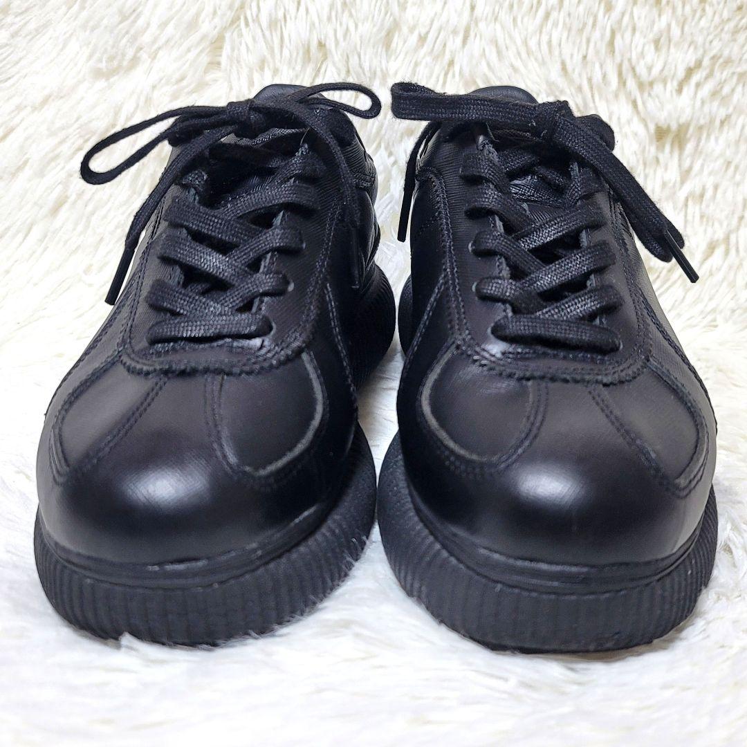 極美品❤️オニツカタイガー デレシティ オールブラック レザー 厚底 24