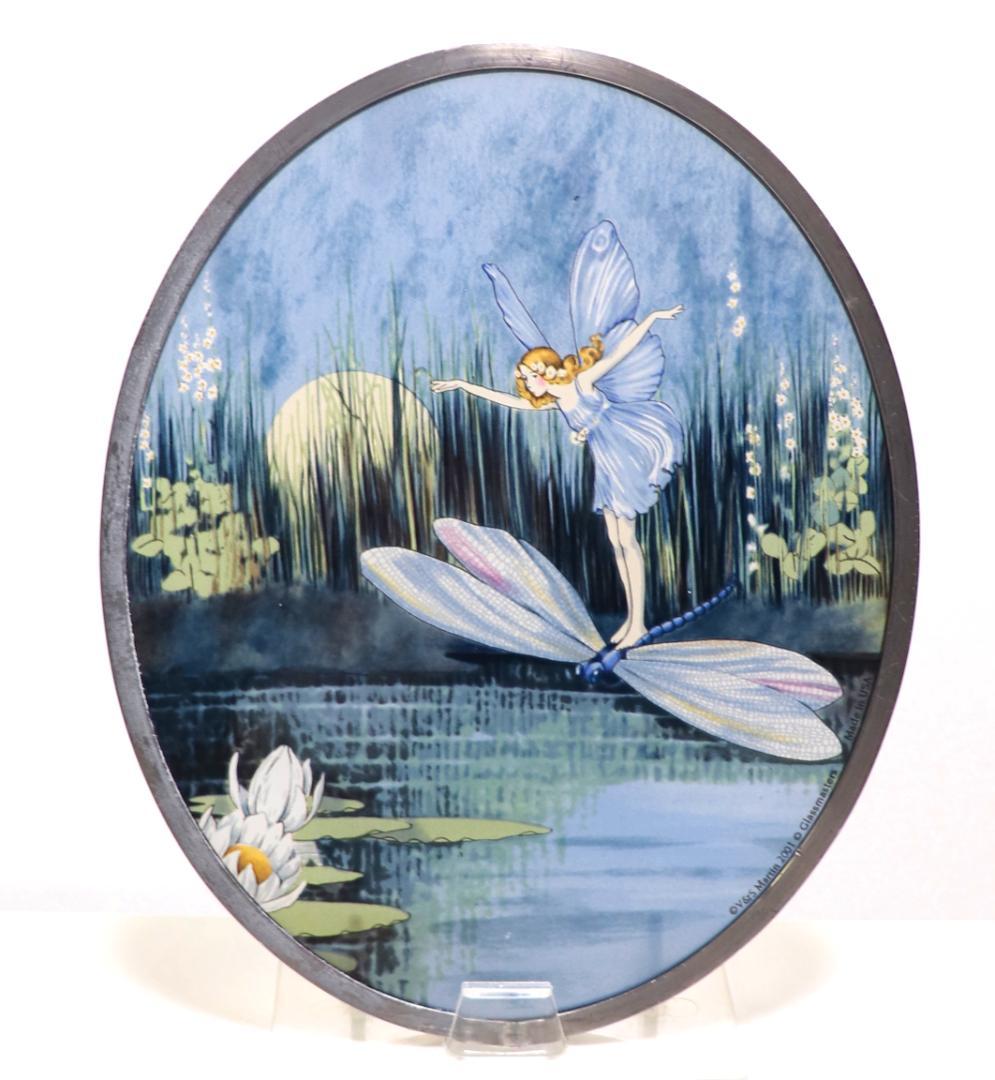 シシリー・メアリー・バーカー 蜻蛉に乗る妖精 ヴィンテージステンドグラス花の妖精