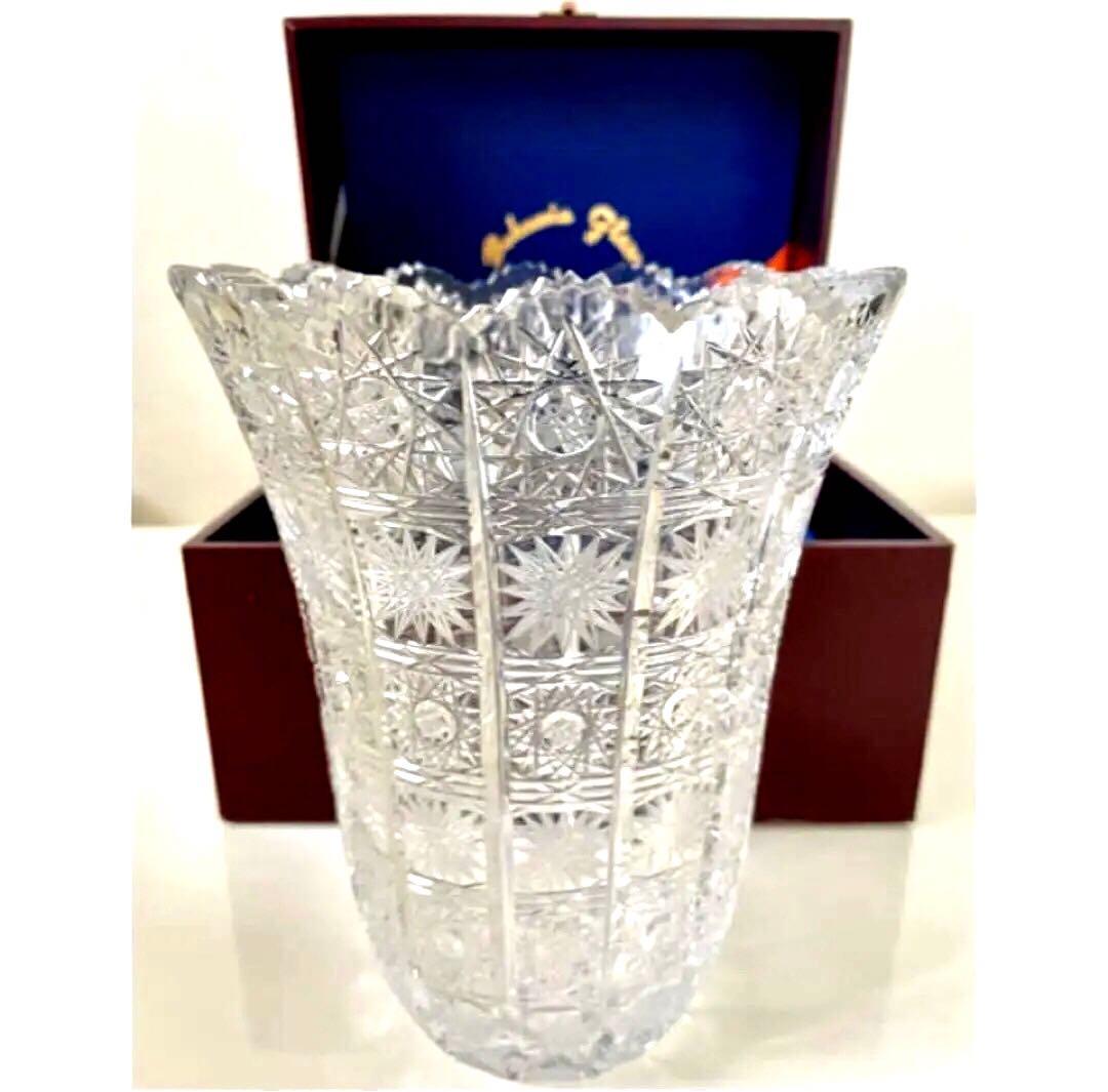 新品　美しい　ラスカボヘミア Bohemia 花瓶 17115/500/8