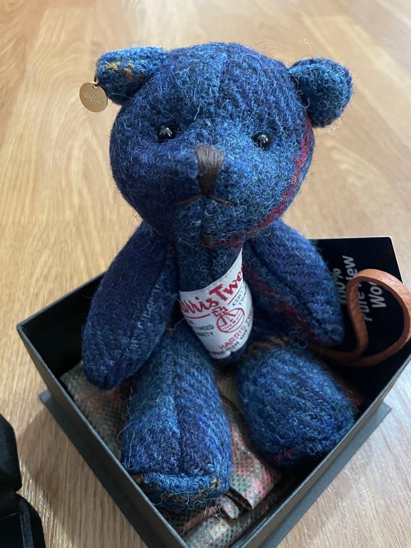 新品未使用 Harris Tweed テディベア ハリスツイード ネックレス付