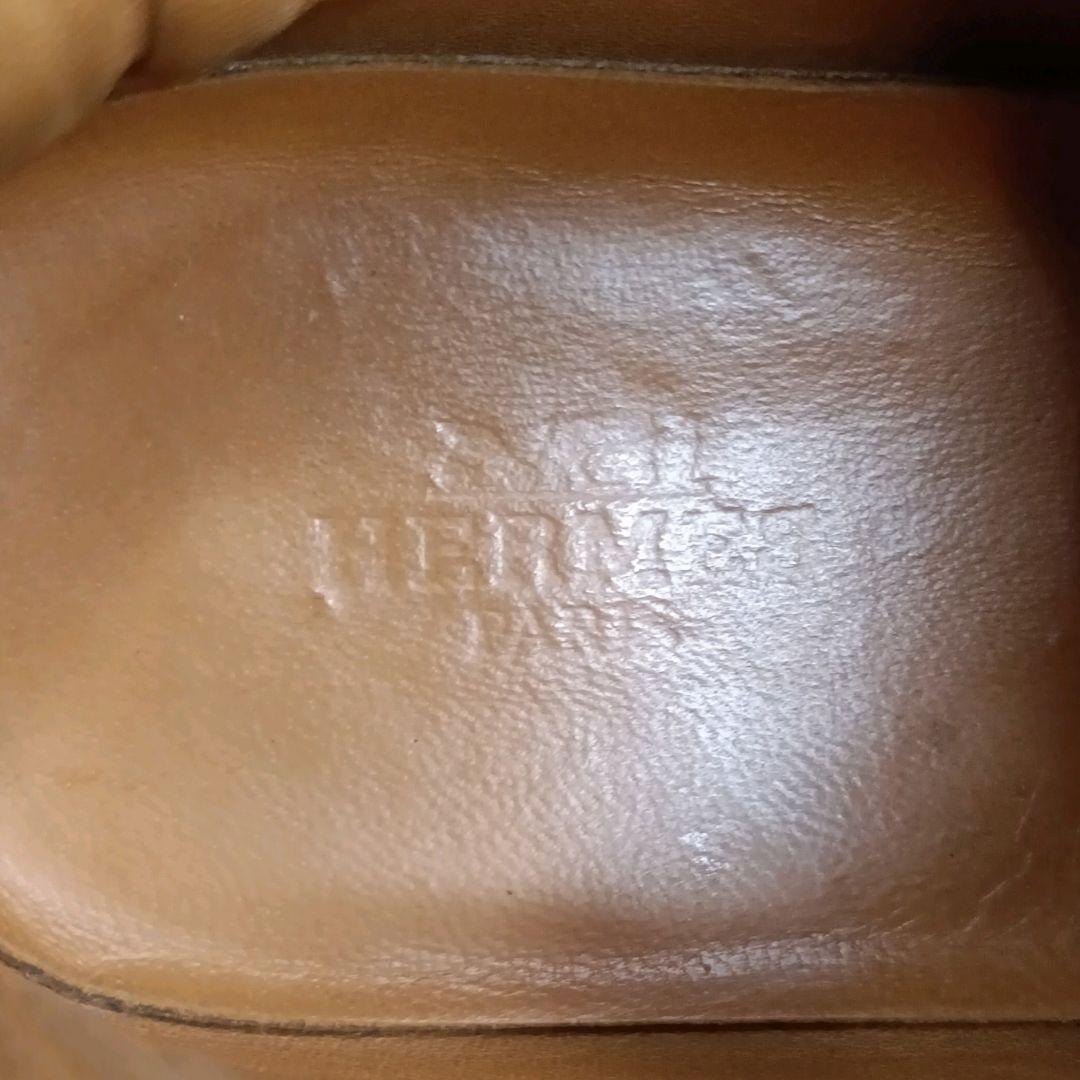 現行ロゴ✨HERMES Hロゴ クイック レザースニーカー 黒