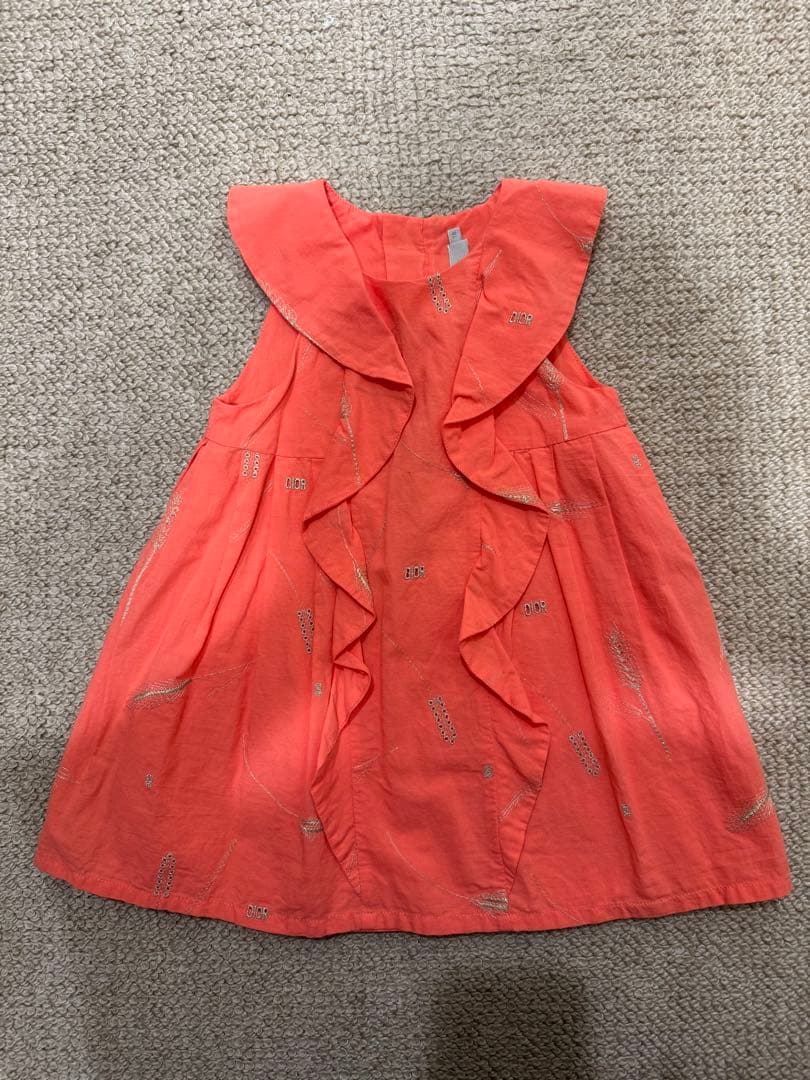 BabyDior コーラルピンク フリルワンピース 18m