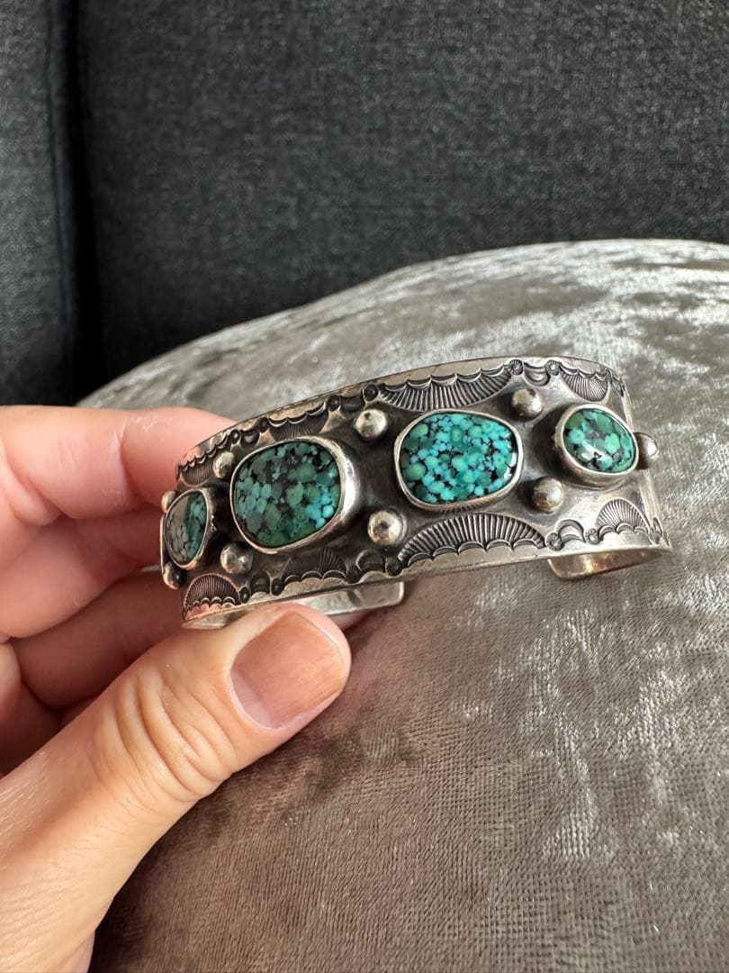 HOZHO ターコイズ シルバー バングル