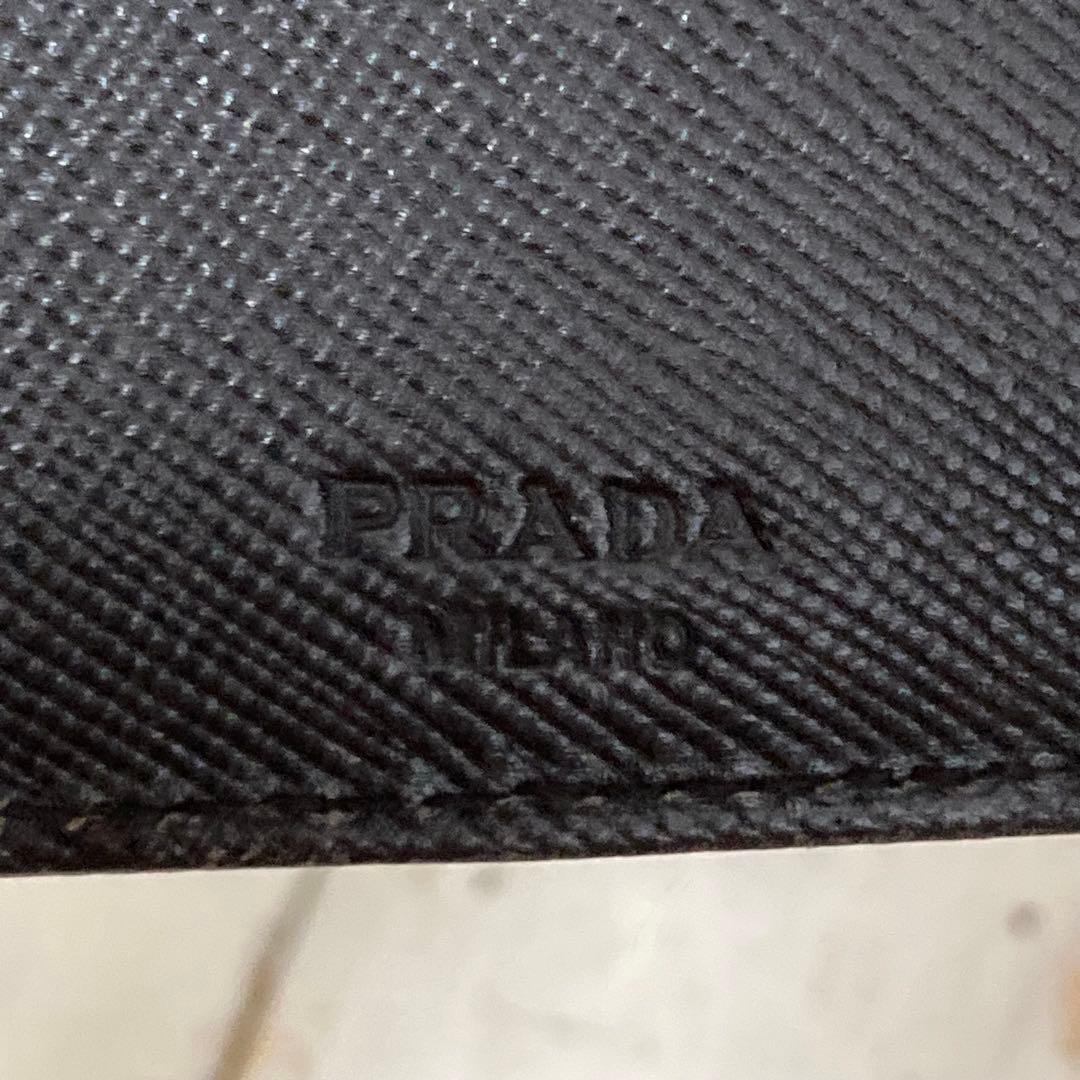 PRADA プラダ 折り財布 サフィアーノ ラウンドファスナー ダークブラウン