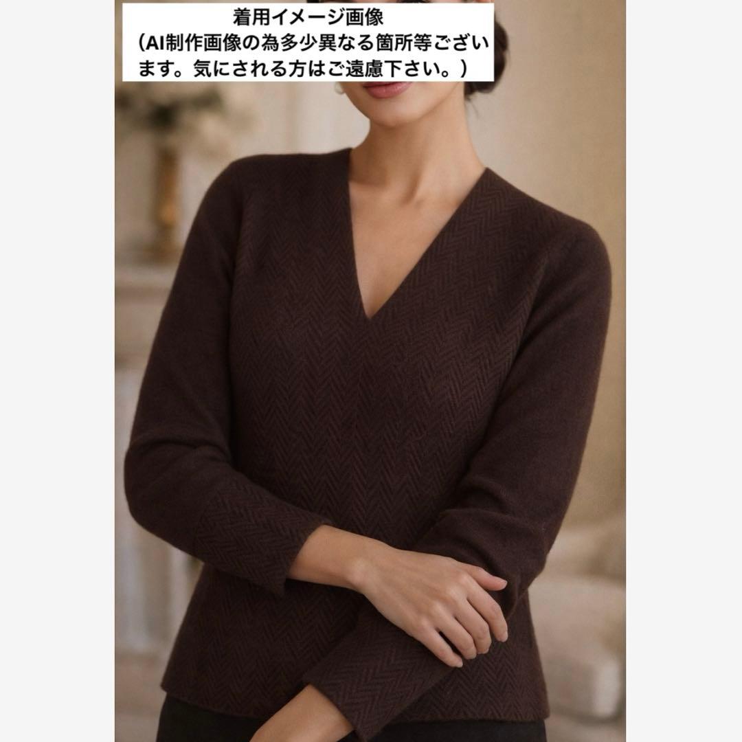 美品 ロロピアーナ イタリア製 カシミヤ95% 長袖Vネック ニット セーター