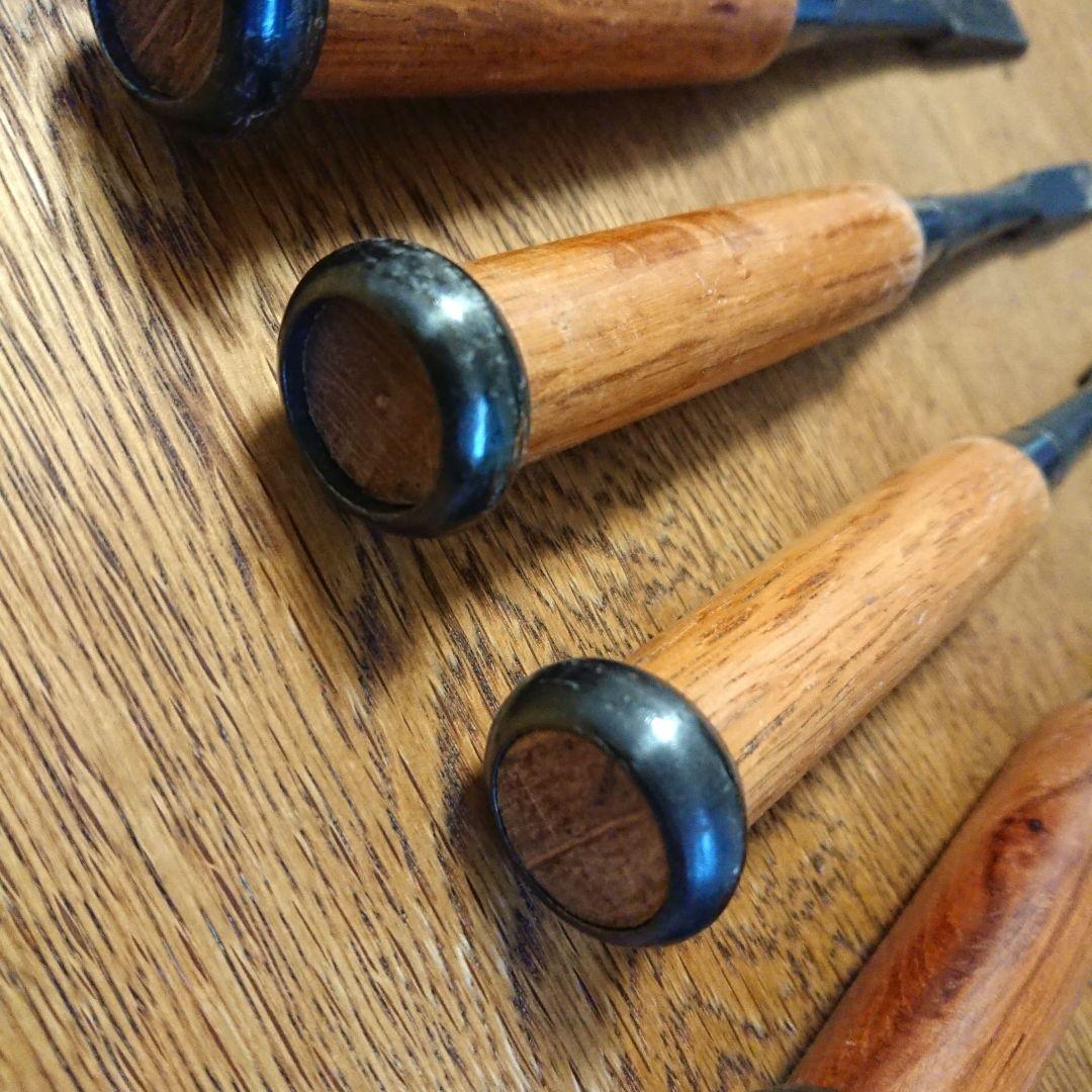 秀丸 ☆ 追入 鑿 平 ６本セット ３分 ４分 のみ ノミ 彫刻 大工道具 鉋
