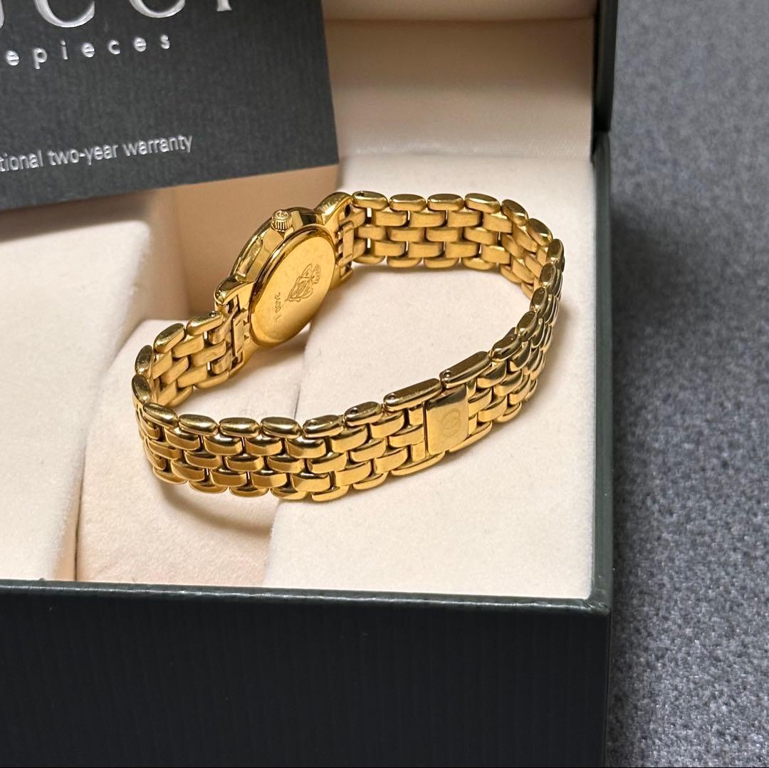 稼動 希少 GUCCI 腕時計 3400L レディース ゴールド 12Pダイヤ