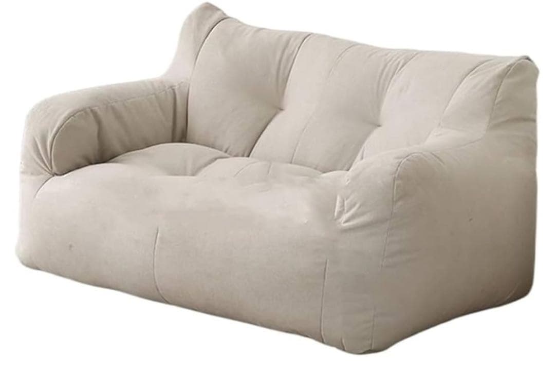 Amazon購入品 ビーズクッション ベージュ 2人がけソファー