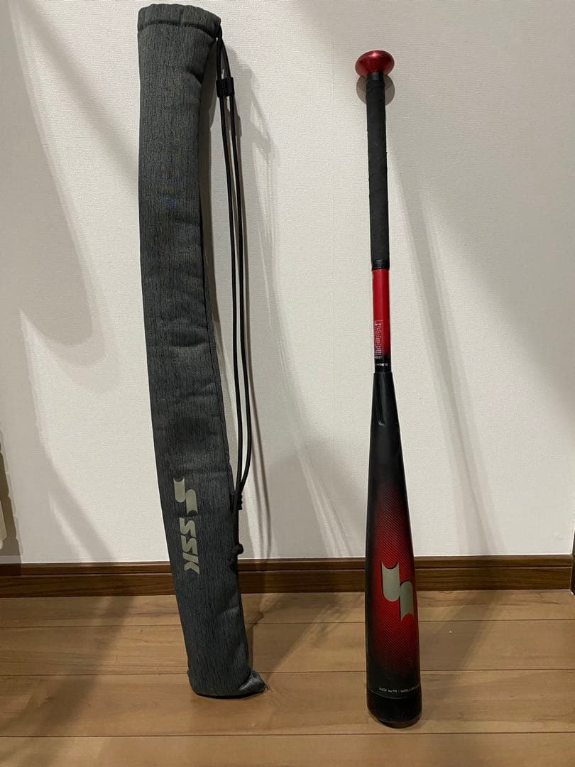 軟式バット mm23 83cm 700g トップバランス　黒赤 グラデーション