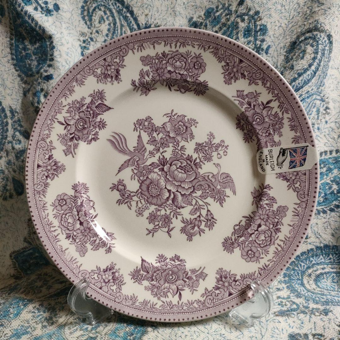 廃盤レアBurleigh アジアンティックフェザンツプラム　プレート22.5cm
