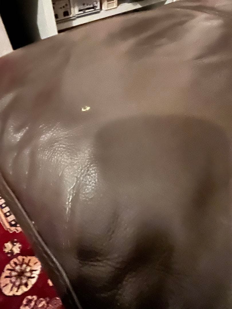 ダークブラウン レザー コーナーソファ