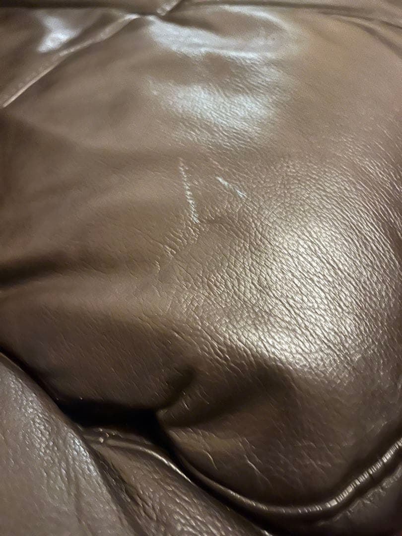 ダークブラウン レザー コーナーソファ