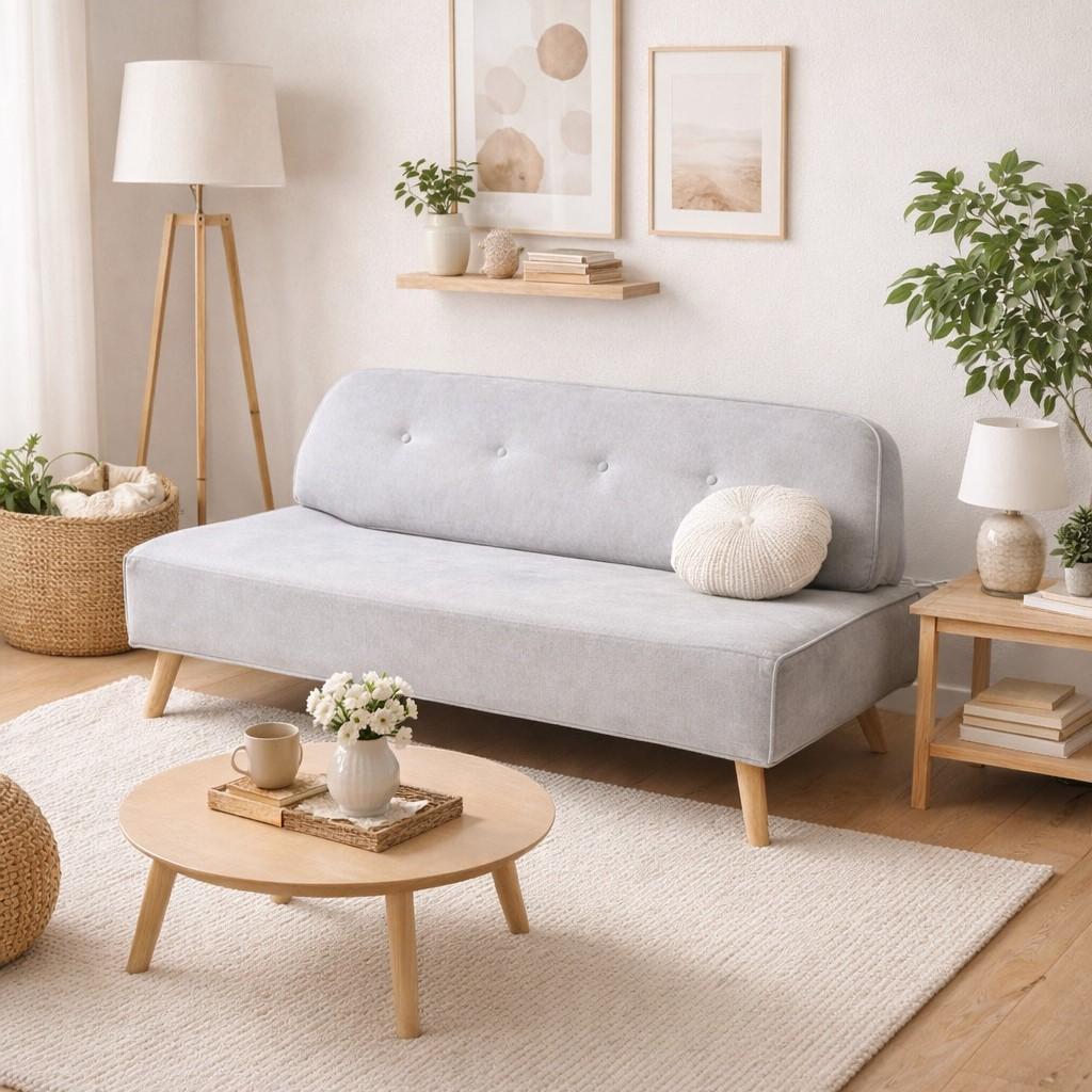 【新品】2WEY タイプ　ロー・ハイ兼用　ベンチソファ　2人掛け