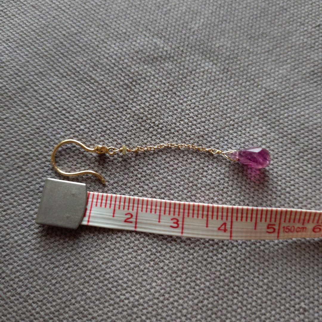 ボンマジックジュエリー☆ロングピアス☆ピンクトルマリン☆