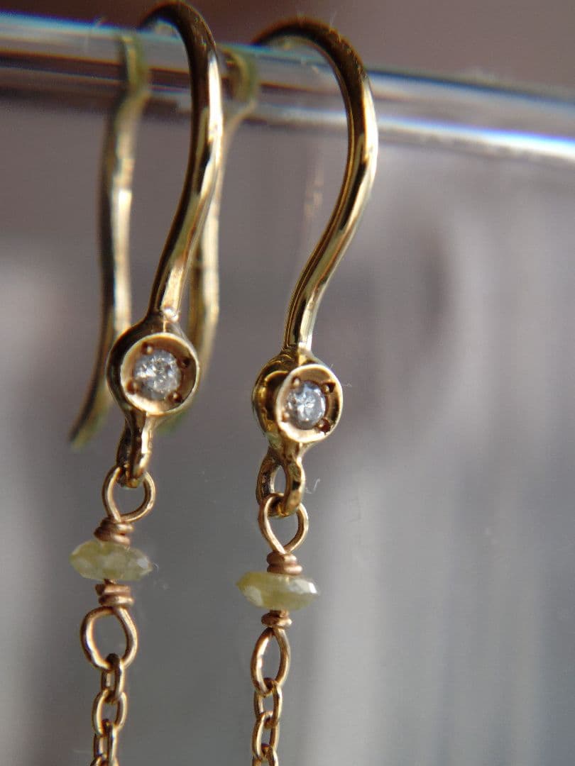 ボンマジックジュエリー☆ロングピアス☆ピンクトルマリン☆