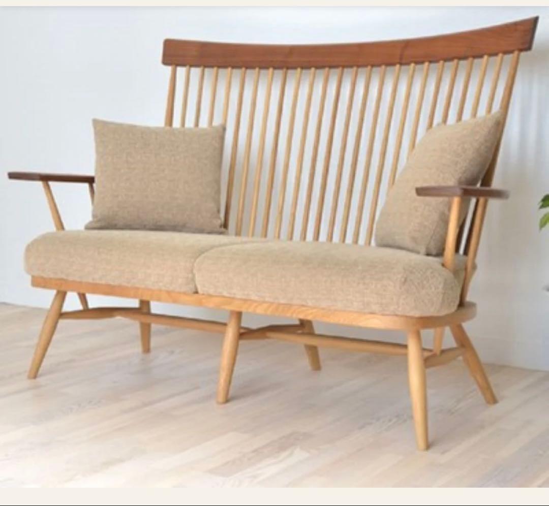 柏木工wood Works2人掛けラブチェアWLC66