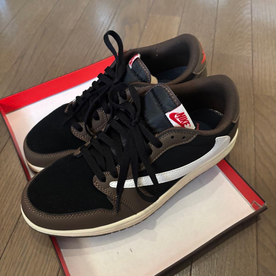 【1度のみ使用】　トラヴィススコット　ナイキ エアジョーダン1 ロー　ダークモカ