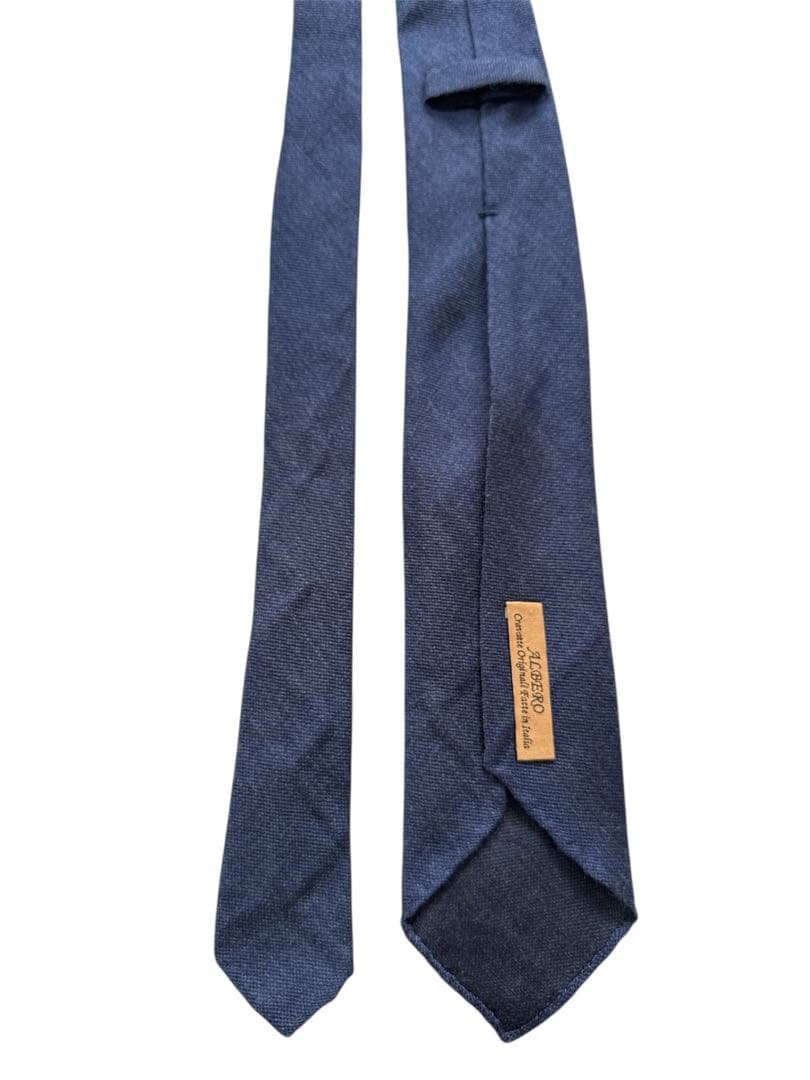 【美品】ALBERO セッテピエゲスフォデラータ　ウールネクタイ