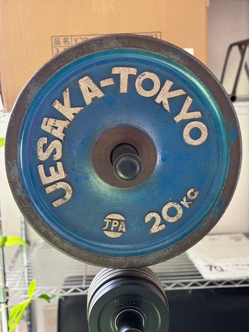 UESAKA 20kg ダンベルプレート 青　競技用激レアプレート