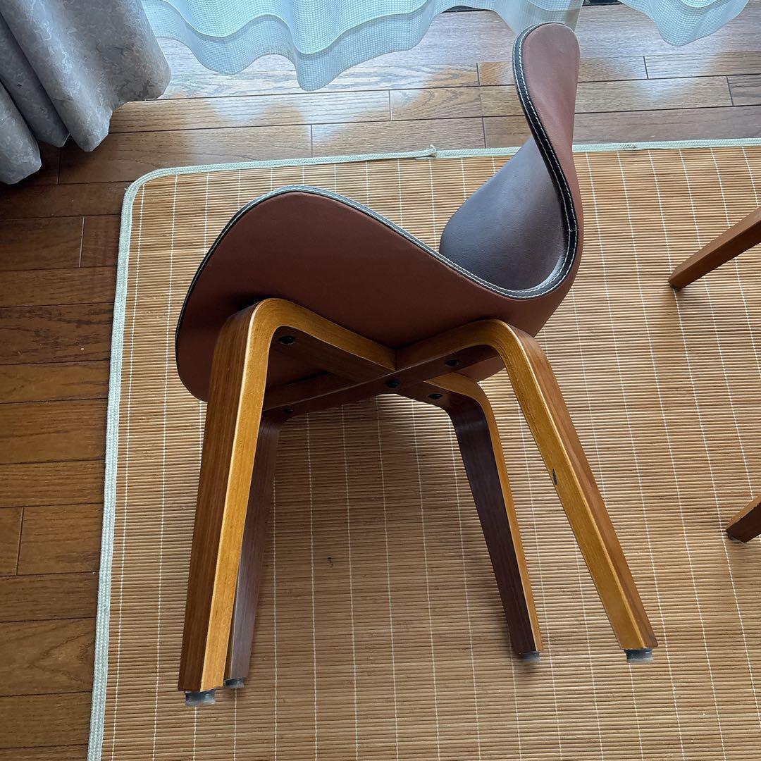 2脚セット】リビング ダイニング チェア PVC 天然木 北欧 オフィス