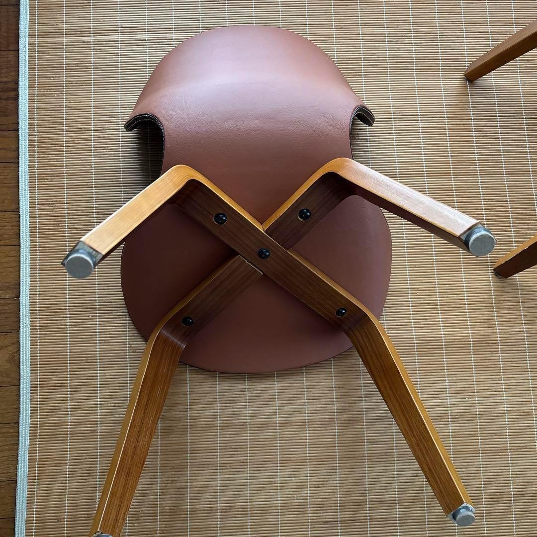 2脚セット】リビング ダイニング チェア PVC 天然木 北欧 オフィス