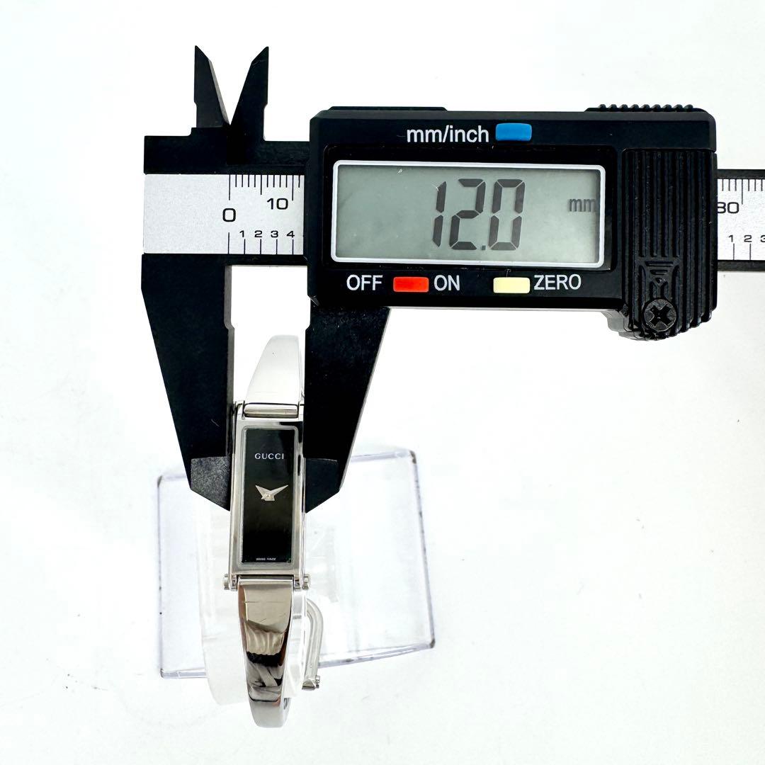 9【新品電池】GUCCI 1500Lブラックダイヤル 腕時計　レディース