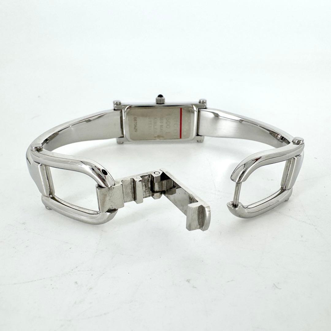 9【新品電池】GUCCI 1500Lブラックダイヤル 腕時計　レディース