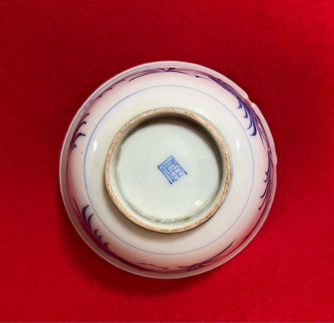 中国美術 古玩 柘榴文 染付 蓋碗 成化年製 蓋付茶碗　コレクション