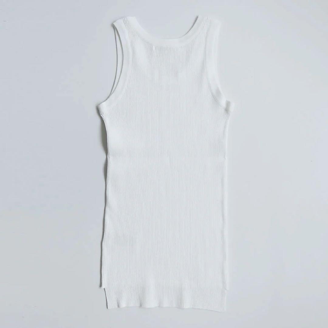 オーラリー GIZA HIGH GAUGE RIB KNIT TANK