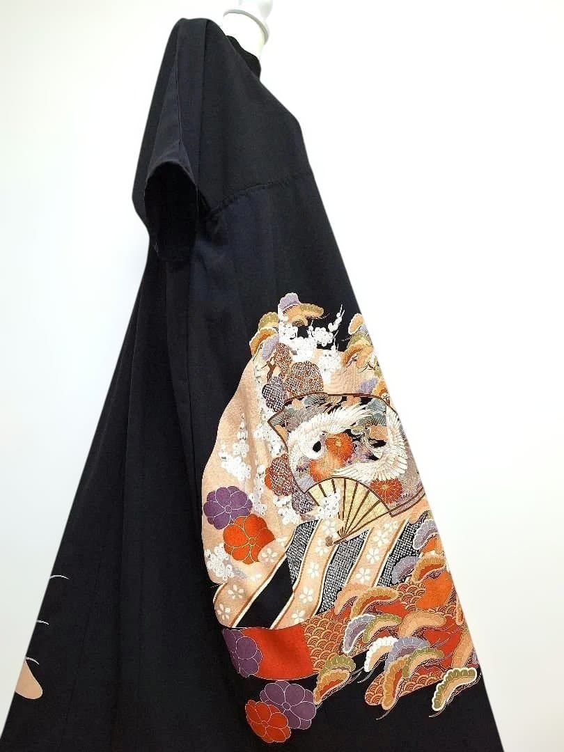 着物リメイクワンピース3614