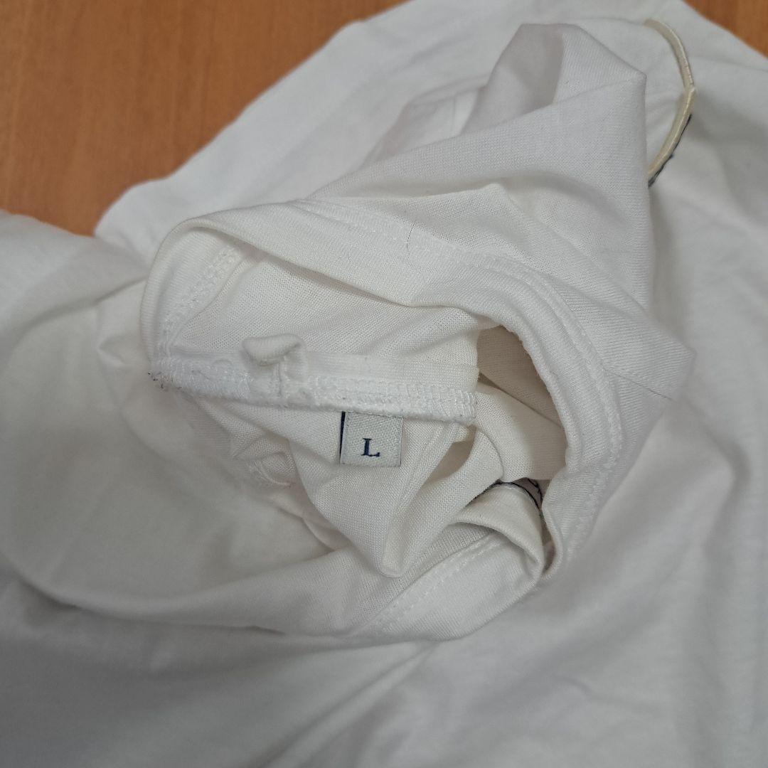 MONCLER ホワイト ダブルワッペンTシャツ Lサイズ