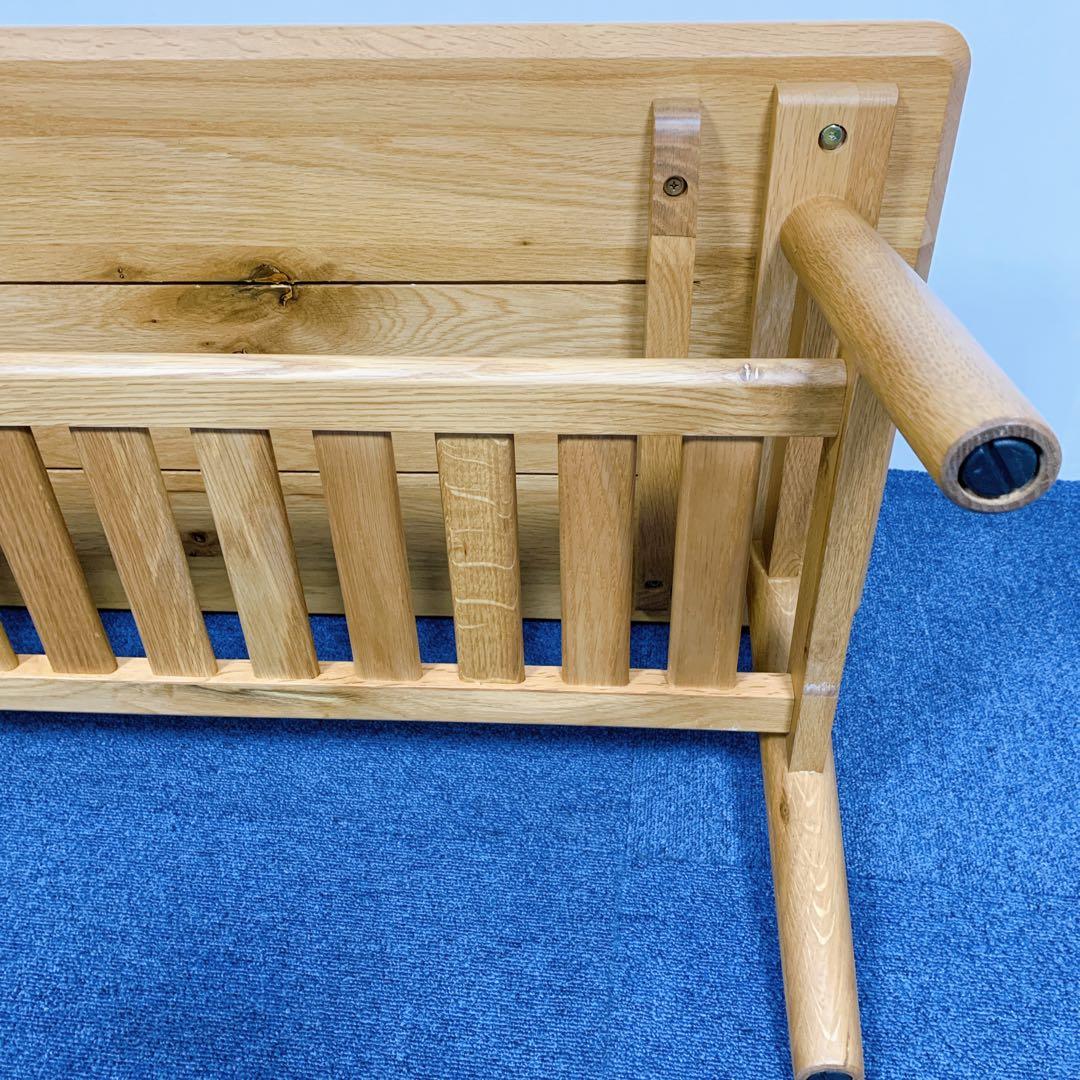 【美品】無垢材　センターテーブル　コーヒーテーブル　90cm ナラ材　オーク材