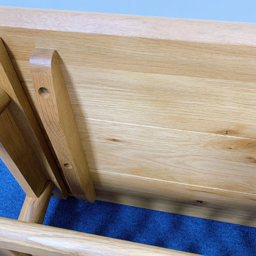 【美品】無垢材　センターテーブル　コーヒーテーブル　90cm ナラ材　オーク材