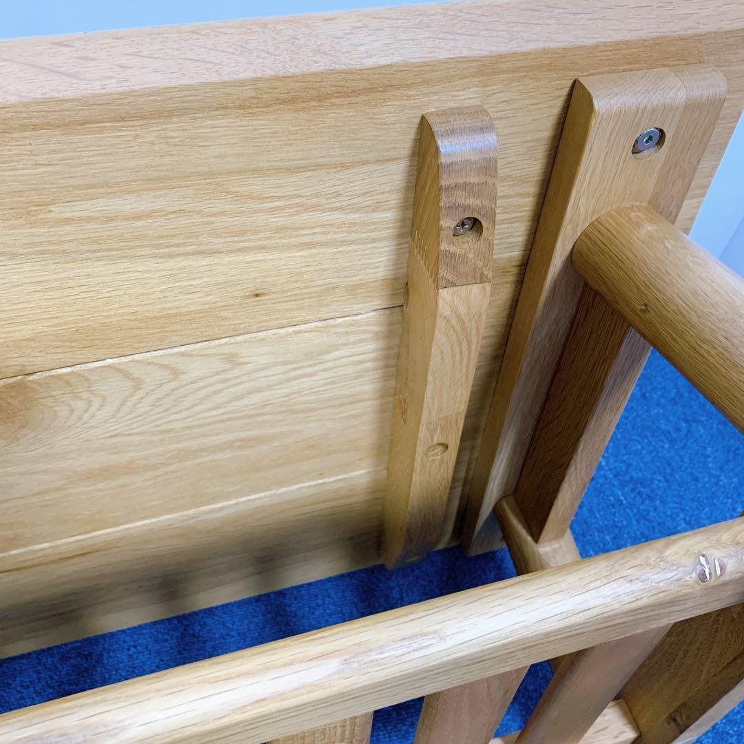 【美品】無垢材　センターテーブル　コーヒーテーブル　90cm ナラ材　オーク材