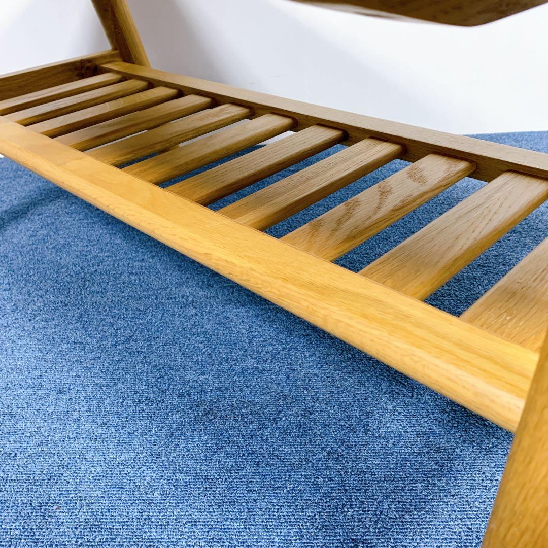 【美品】無垢材　センターテーブル　コーヒーテーブル　90cm ナラ材　オーク材