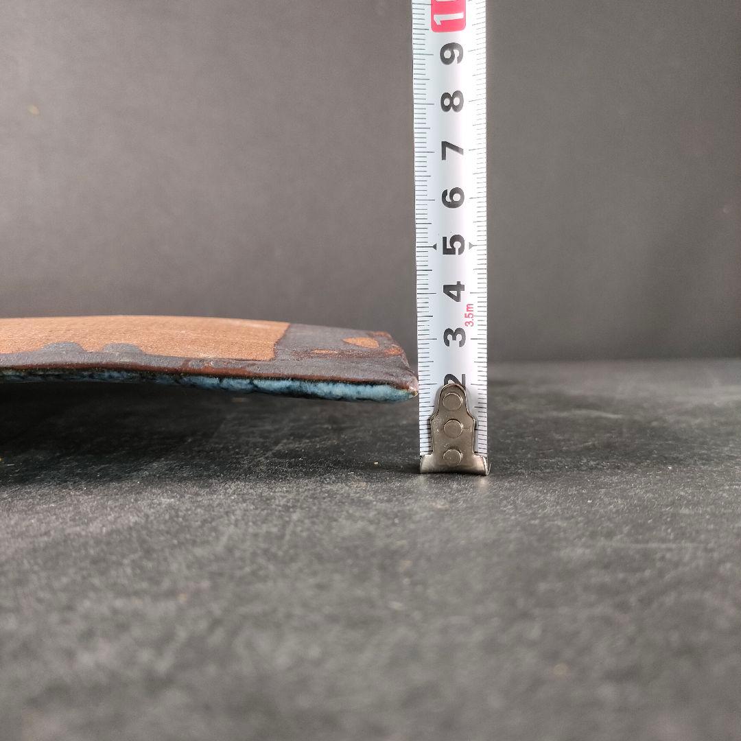 C2-2/良雄 作/糠釉掛分 鳥花文 角皿/大皿/飾皿/額皿/懐石道具