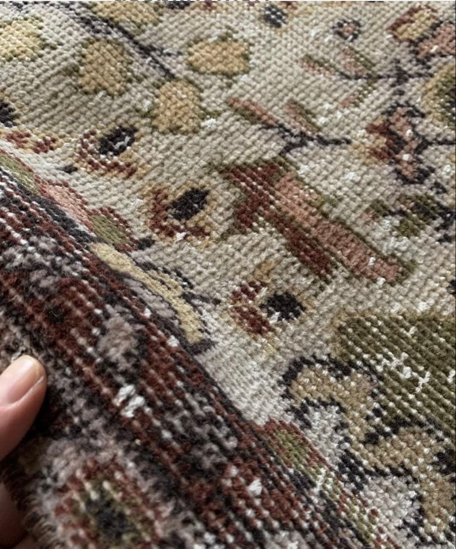 ヴィンテージオーバーダイラグ120×211アンティークラグ