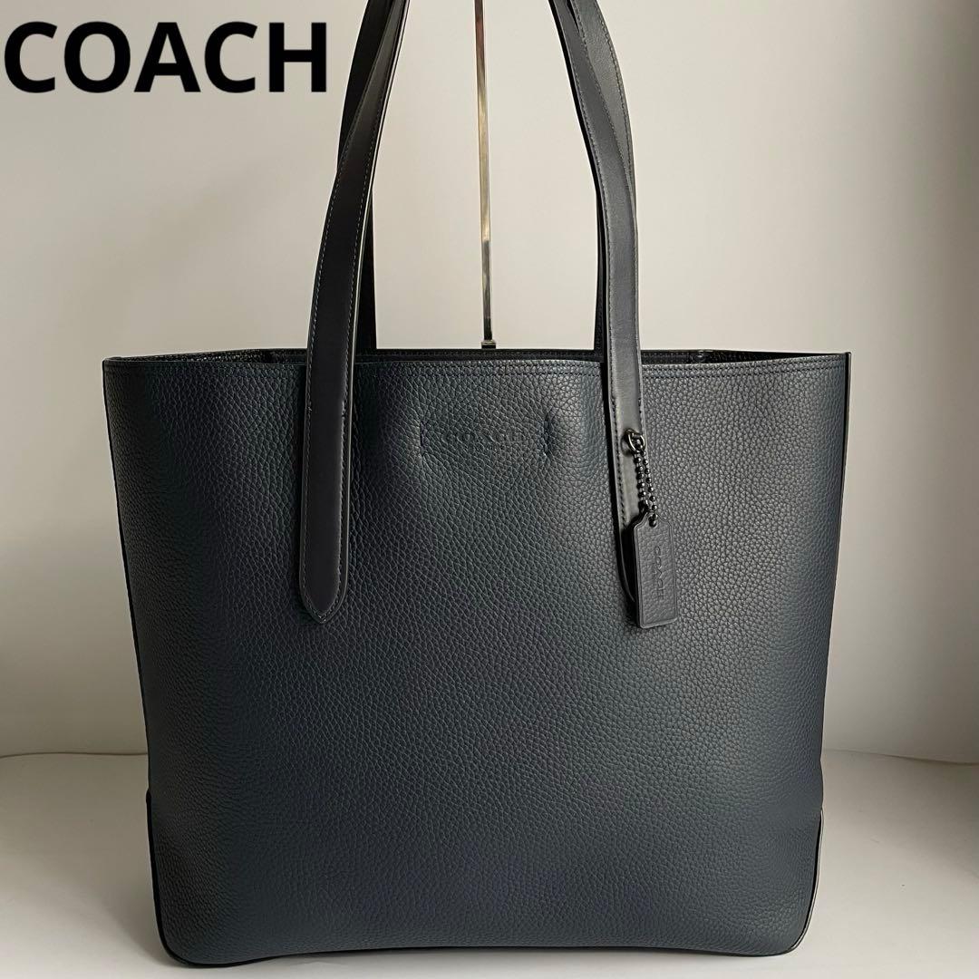 未使用品✨️ COACH ゴッサム　トートバッグ　ビジネス　レザー　ダークブルー