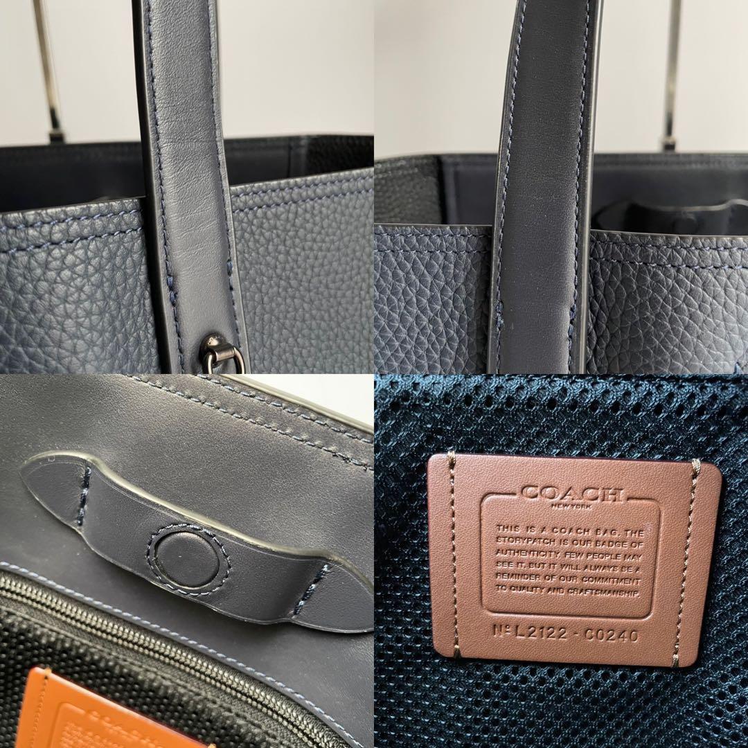 未使用品✨️ COACH ゴッサム　トートバッグ　ビジネス　レザー　ダークブルー