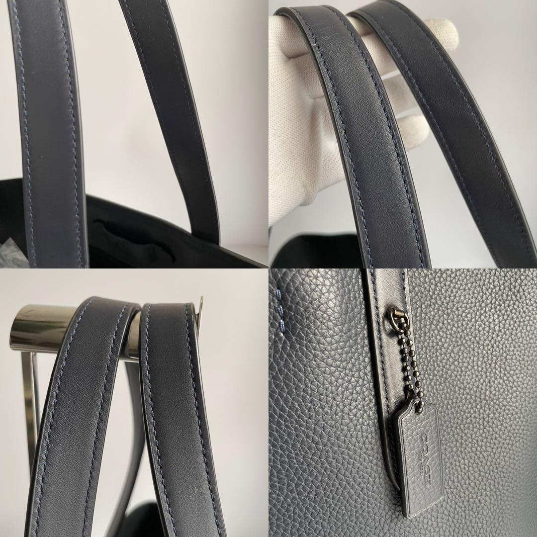 未使用品✨️ COACH ゴッサム　トートバッグ　ビジネス　レザー　ダークブルー