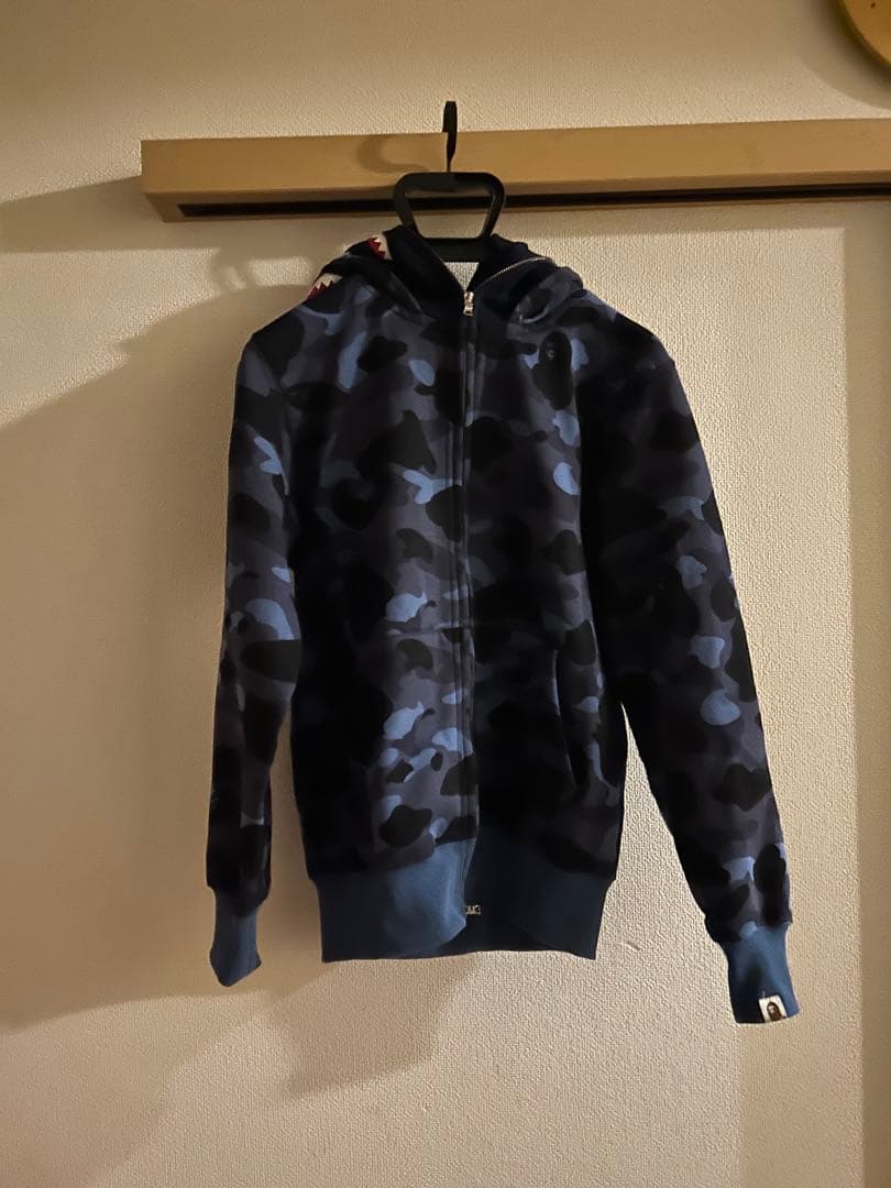 A Bathing Ape カモフラージュ シャークパーカーM
