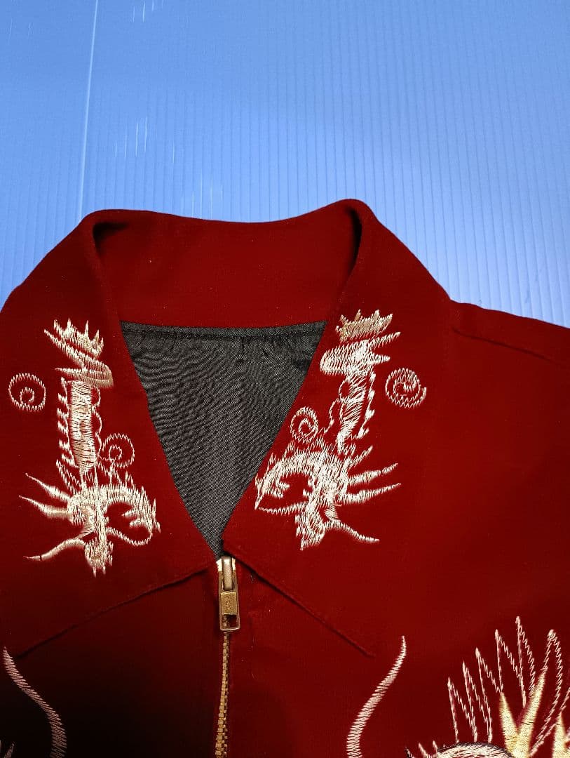 さらに値下げしました。スカジャン　襟付き　ベロア ヴィンテージ