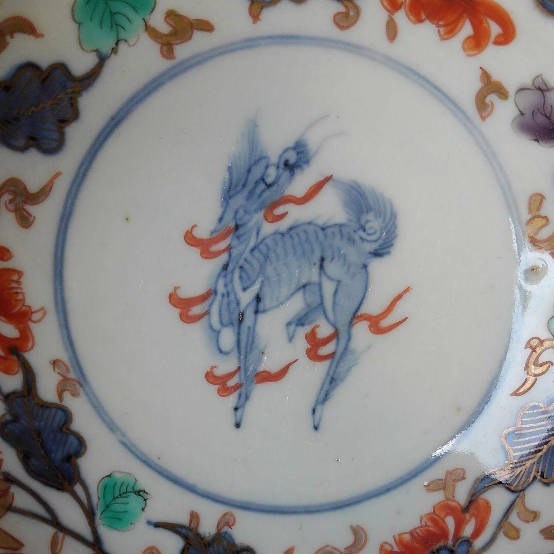 かわいい絵柄の菓子鉢　色絵