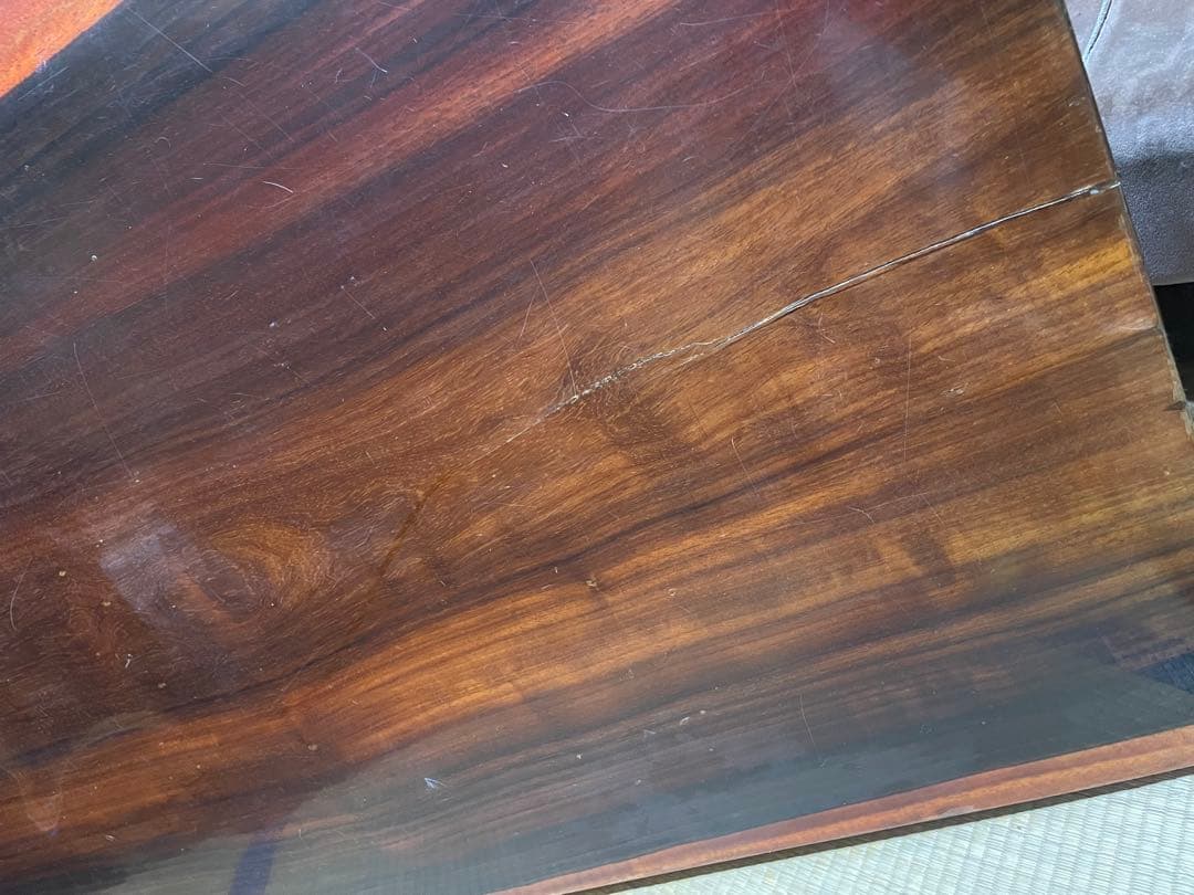 値下げ花梨【かりん】一枚板ローテーブル