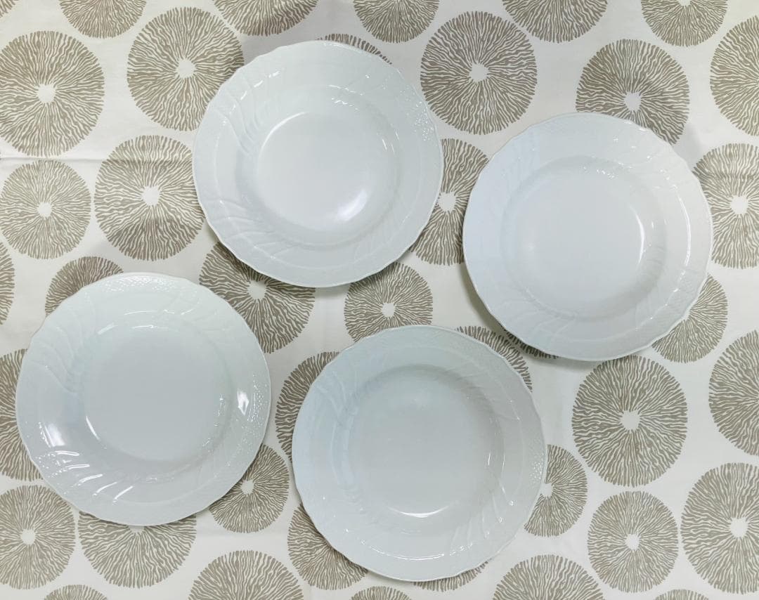 Y ジノリ ベッキオホワイトスープ皿 23.5cm4枚＆20cm2枚