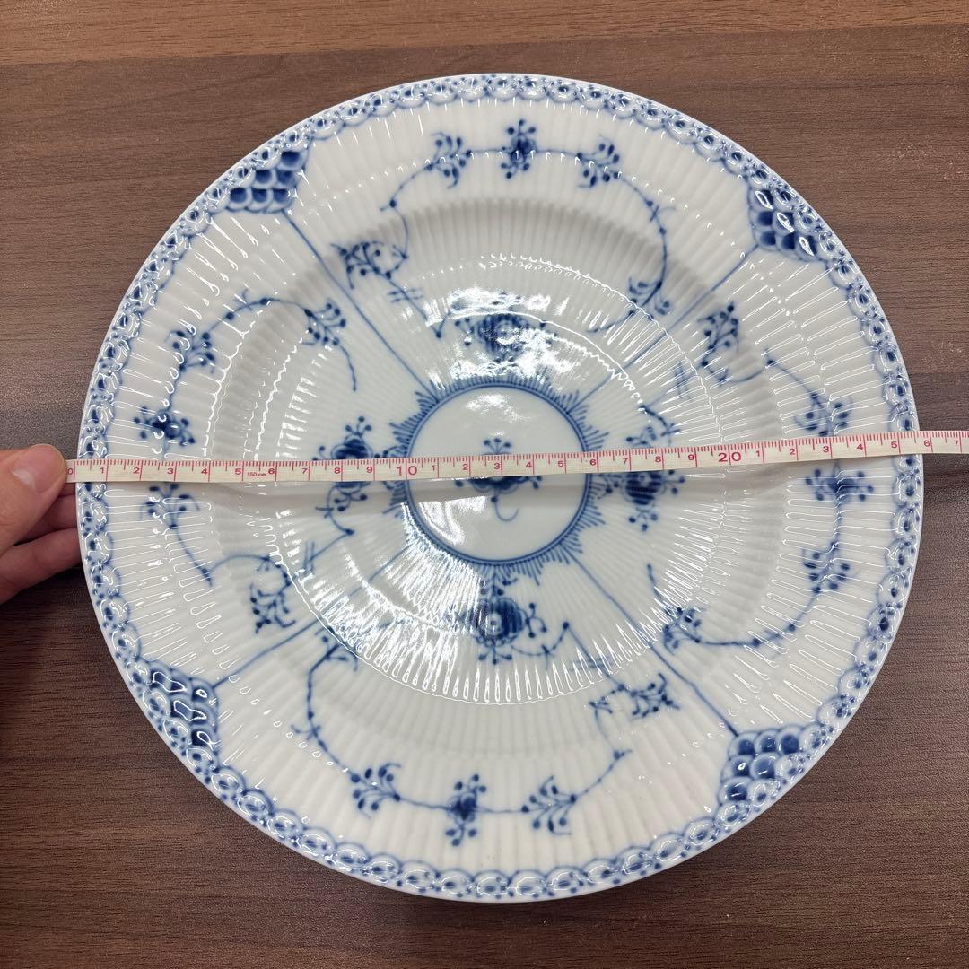 ロイヤルコペンハーゲン ブルーフルーテッド ハーフレース 25cm 深皿